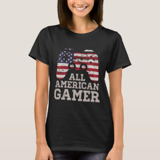 4. Juli All American Gamer Patriot Männer Jungen K T-Shirt