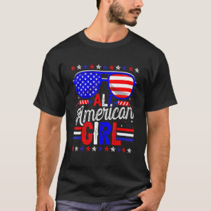 4. Juli All American Girls Sonnenbrille Matching F T-Shirt