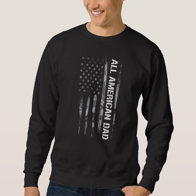 4. Juli All American Vater American Flag Sweatshirt (Vorderseite)