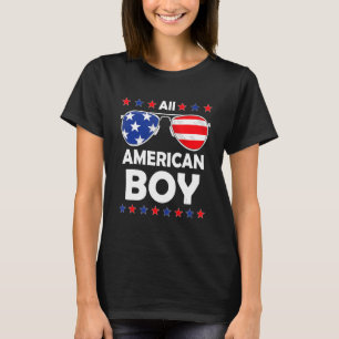 4. Juli Alle American Boy USA Flag Patriotic F T-Shirt