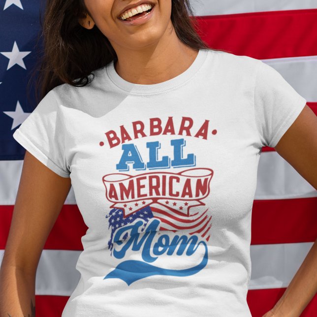 4. Juli Alle amerikanischen Mama patriotische Fami T-Shirt (Von Creator hochgeladen)