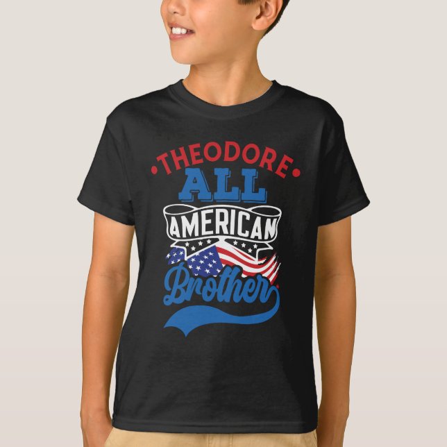 4. Juli Alle amerikanischen Schwester patriotische T-Shirt (Vorderseite)