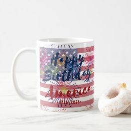 4. Juli Alles Gute zum Geburtstag Amerika USA 250. Kaffeetasse