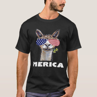 4. Juli Alpaca Patriotic Alpaca Llama T-Shirt