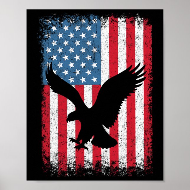 4. Juli American Eagle Flag - Unabhängigkeitstag T Poster (Vorne)