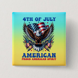 4. Juli American Eagle Sublimation-61001 Button