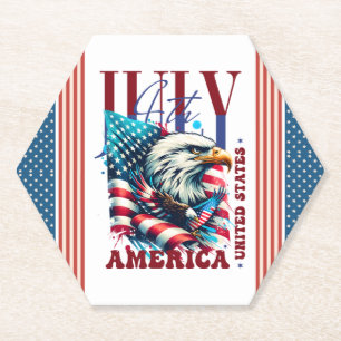 4. Juli American Eagle Sublimation-61904 Untersetzer