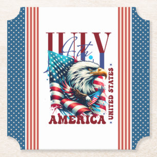 4. Juli American Eagle Sublimation-61904 Untersetzer