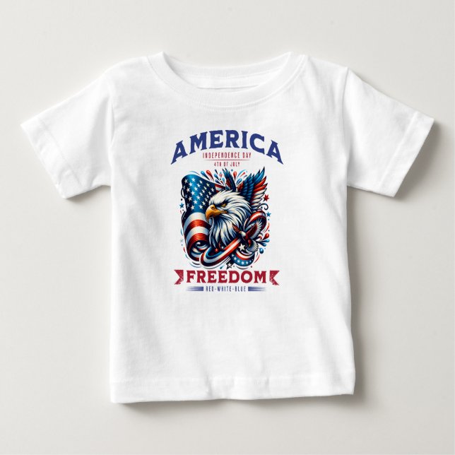 4. Juli American Eagle Sublimierung-61901 Baby T-shirt (Vorderseite)