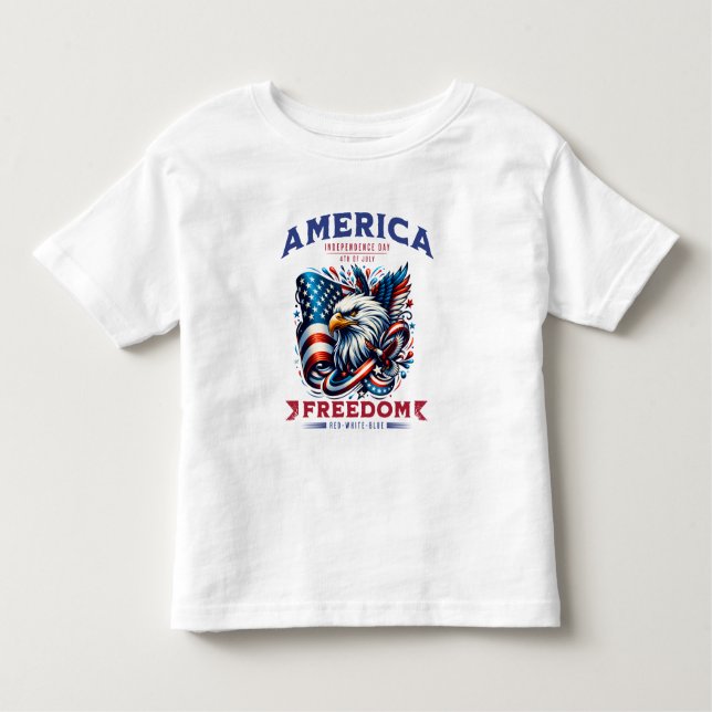 4. Juli American Eagle Sublimierung-61901 Kleinkind T-shirt (Vorderseite)