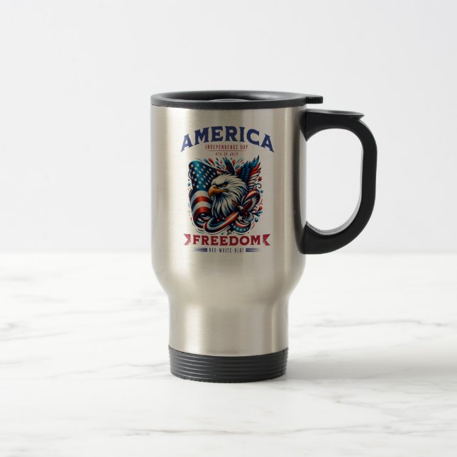 4. Juli American Eagle Sublimierung-61901 Reisebecher (Rechts)