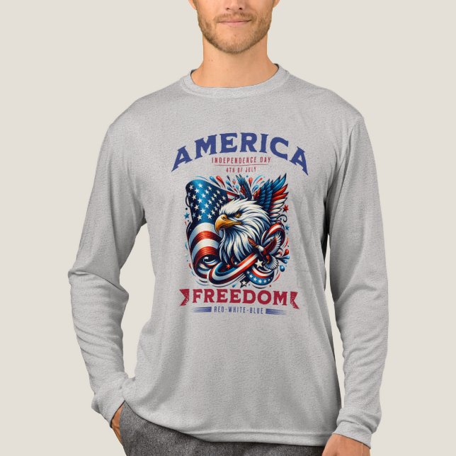 4. Juli American Eagle Sublimierung-61901 Tri-Blend Shirt (Vorderseite)