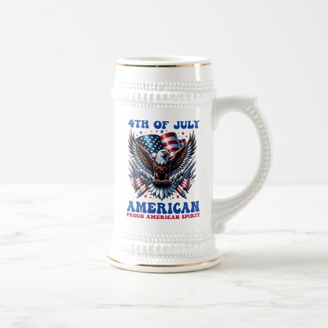 4. Juli American Eagle Sublimierung-61902 Bierglas (Rechts)