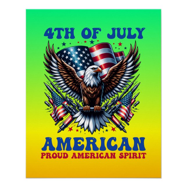 4. Juli American Eagle Sublimierung-61902 Poster (Vorderseite)