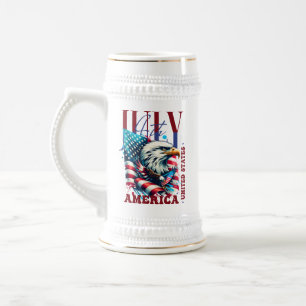 4. Juli American Eagle Sublimierung-61904 Bierglas