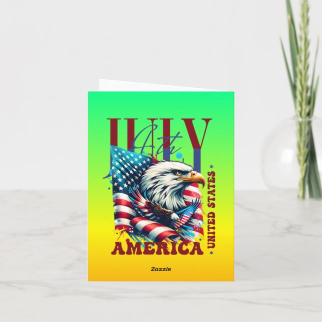 4. Juli American Eagle Sublimierung-61904 Einladung (Rückseite)