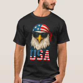4. Juli American Flag Bald Eagle Patriotic T-Shirt
