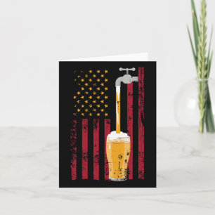 4. Juli American Flag Bierbrauen Karte