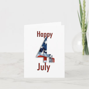 4. Juli American Flag Card Karte