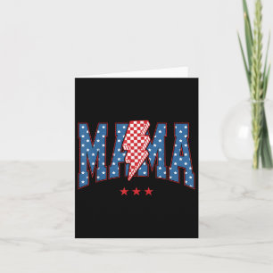 4. Juli American Flag Checkered Mama Lightning Karte