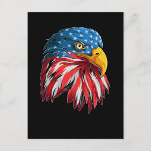 4. Juli American Flag Eagle Patriotic Bird USA Postkarte
