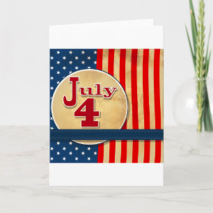 4. Juli American Flag Grußkarten Karte