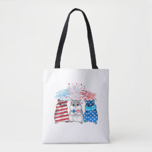 4. Juli American Flag Happy Guinea Pig