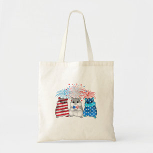 4. Juli American Flag Happy Guinea Pig Tragetasche