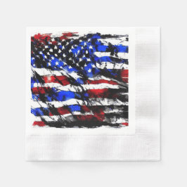 4. Juli "American Flag" Papier Napkin Serviette