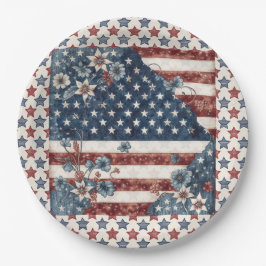 4. Juli American Flag Papier Platte Pappteller