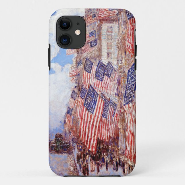 4. Juli American Flag Parade Hassam 1916  Case-Mate iPhone Hülle (Rückseite)