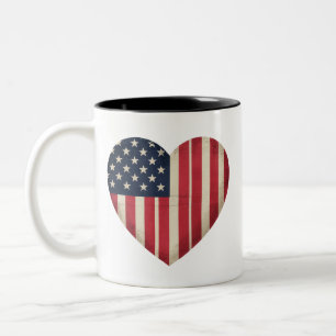 4. Juli American Flag Patriotic USA Star Strip Zweifarbige Tasse