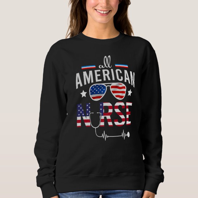4. Juli American Flag Patriotic Usa Stet Sweatshirt (Vorderseite)