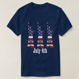4. Juli, American Flag Statue of Liberty Shirt