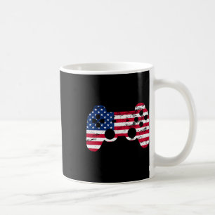 4. Juli American Flag Video Game Boys Kids T-Shirt Kaffeetasse