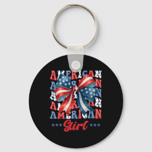 4. Juli American Girl Coquette USA-Flagge Patrio Schlüsselanhänger