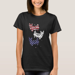 4. Juli American Happy Birthday Corgi Dog T-Shirt