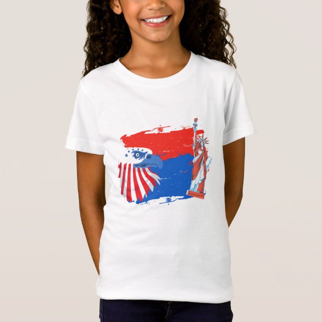 4. Juli American Spirit Freedom Eagle T-Shirt (Vorderseite)