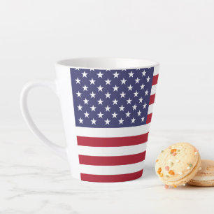 4. Juli American USA Flag Heart Flag Fireworks Milchtasse