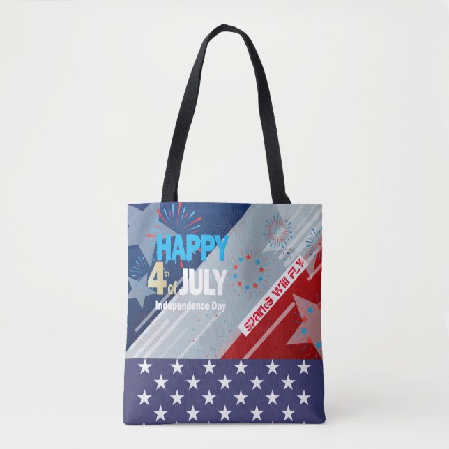 4. Juli American USA Flag Herz Flag Fireworks (Vorderseite)