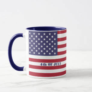 4. Juli American USA Flag Patriotic Tasse