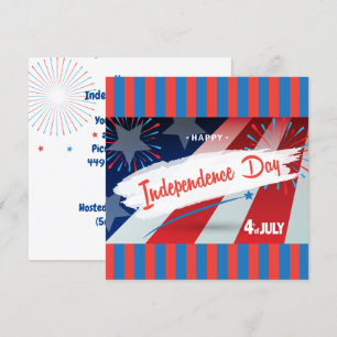 4. Juli American USA Flag Personalize Einladung