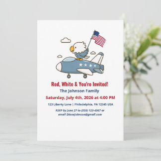 4. Juli Amerika 250. Eagle-Jet-Kampfjet Einladung