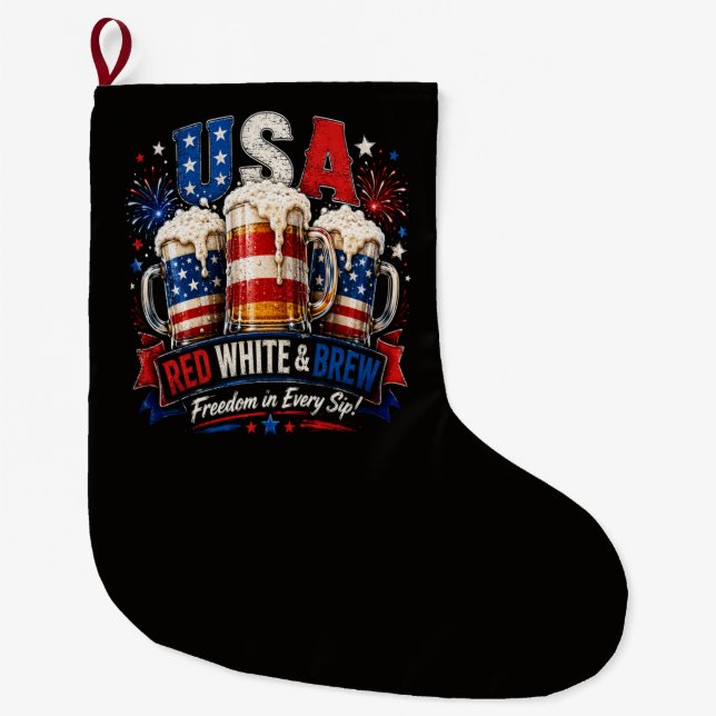 4. Juli Amerika 250. Großer Weihnachtsstrumpf (Vorderseite)