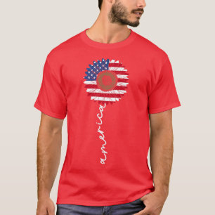 4. Juli Amerika Sonnenblume US Patriotisch Amerika T-Shirt