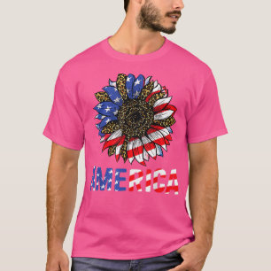 4. Juli Amerika Sonnenblume USA Patriotisches Amer T-Shirt