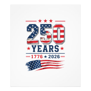 4. Juli Amerika US-Flagge Patriotisch 250. Jubiläu Fotodruck