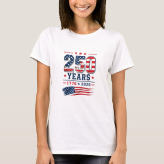 4. Juli Amerika US-Flagge Patriotisch 250. Jubiläu T-Shirt