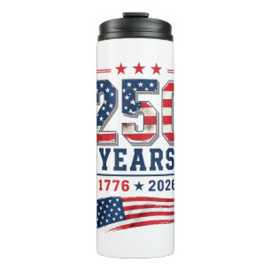 4. Juli Amerika US-Flagge Patriotisch 250. Jubiläu Thermosbecher