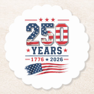 4. Juli Amerika US-Flagge Patriotisch 250. Jubiläu Untersetzer